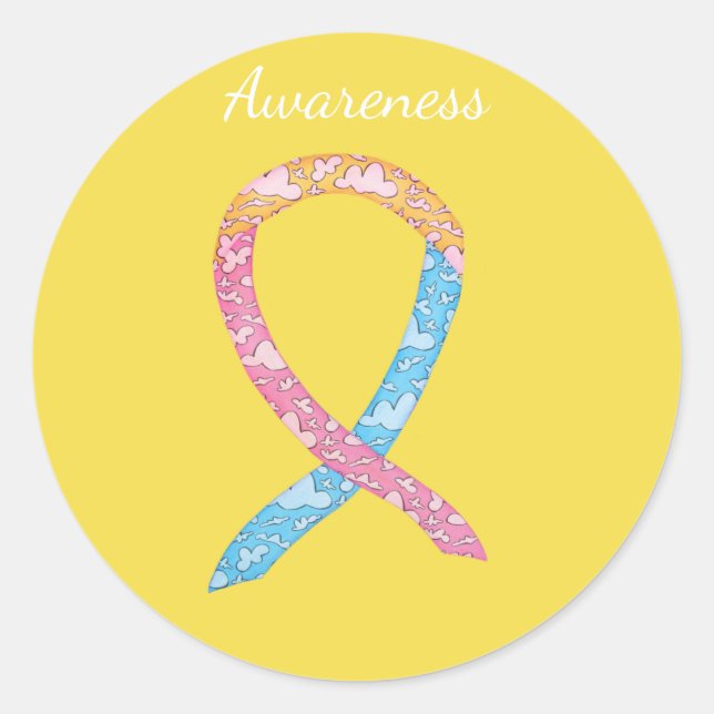 CDH Awareness Ribbon Custom  Sticker Decals (Front)