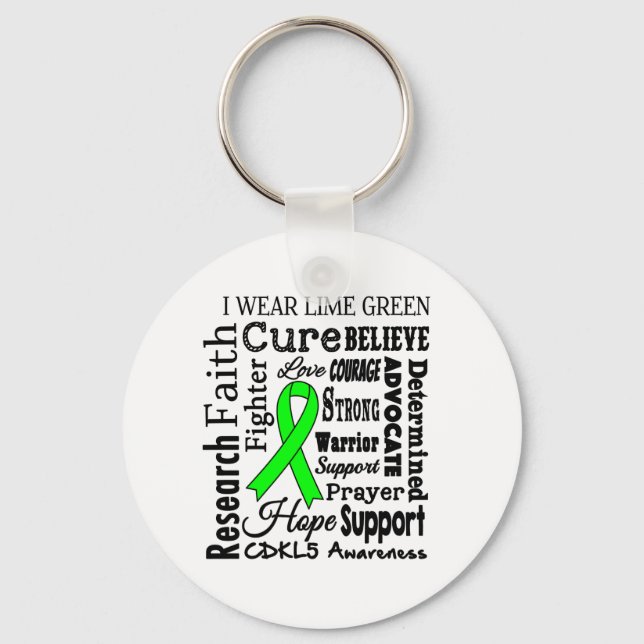 CDKL5 Awareness Keychain, Sonya Story, CDKL5 Key Ring (Front)