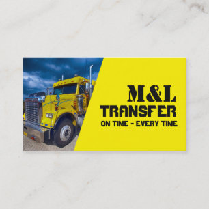 CDL Truck Driver Delivery Freight Distribution Business Card