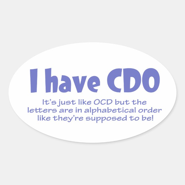 CDO OVAL STICKER (Front)