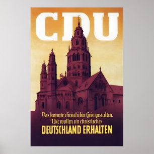 CDU Federal Election Poster 1949 Preserve Germany