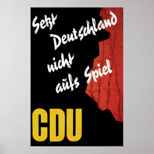 CDU Federal Election Poster 1961 Don't jeopardise