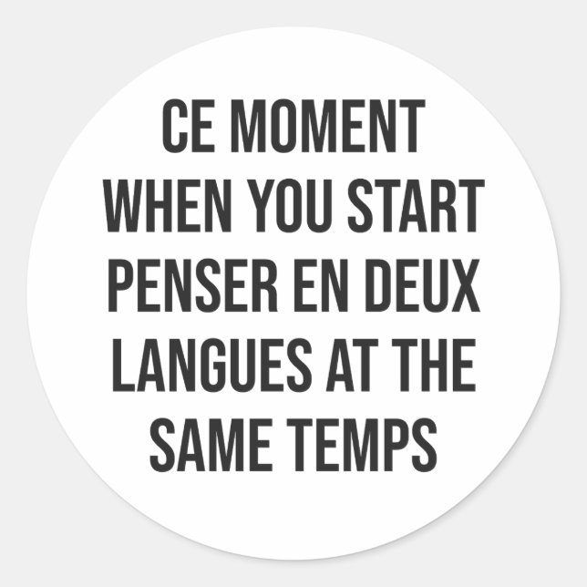 Ce Moment Classic Round Sticker (Front)