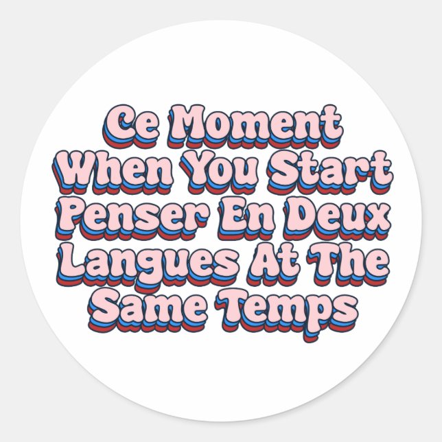 Ce Moment Classic Round Sticker (Front)