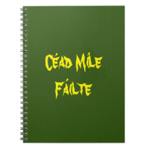 Céad Míle Fáilte Yellow & Gold Notebook