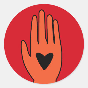 Ceasefire now hand Palestine graphic design  Classic Round Sticker