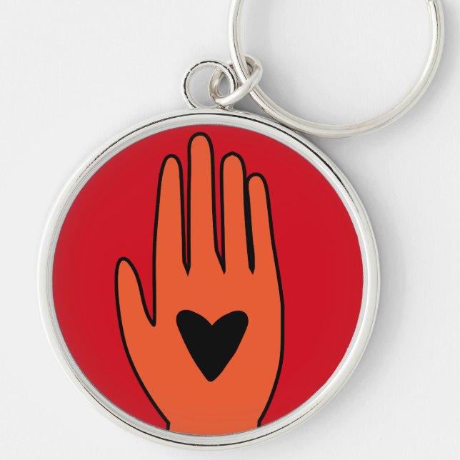 Ceasefire now hand Palestine graphic design  Key Ring (Front)