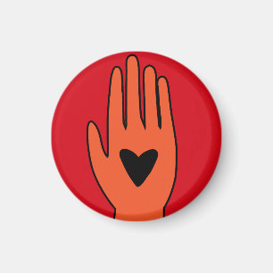 Ceasefire now hand Palestine graphic design  Magnet