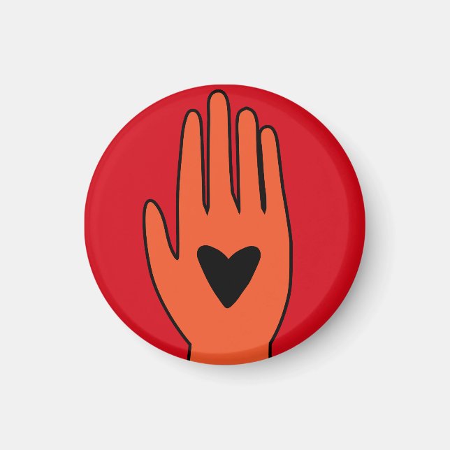 Ceasefire now hand Palestine graphic design  Magnet (Front)