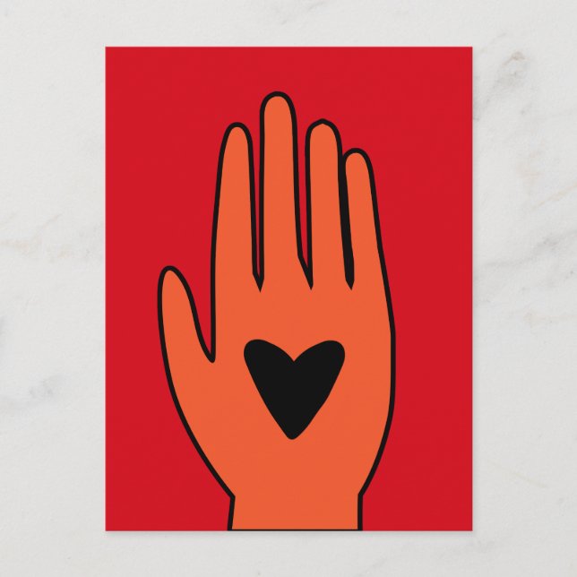 Ceasefire now hand Palestine graphic design  Postcard (Front)