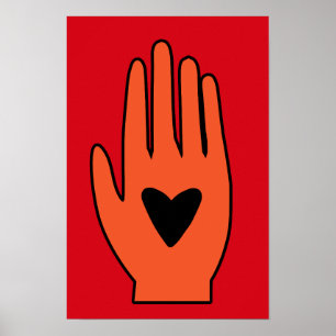 Ceasefire now hand Palestine graphic design  Poster