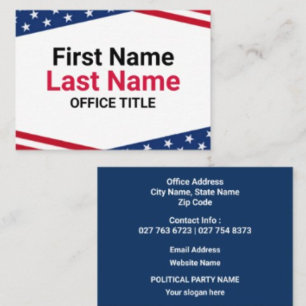 Ceate Your Own Political Election Campaignn Business Card