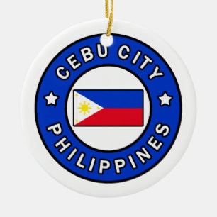 Cebu City Philippines Ceramic Ornament