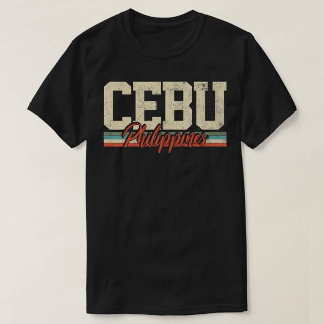Cebu Philippines Island Retro Vintage Gift  T-Shirt (Design Front)
