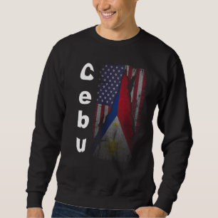 Cebu Philippines Retro Vintage Filipino & American Sweatshirt
