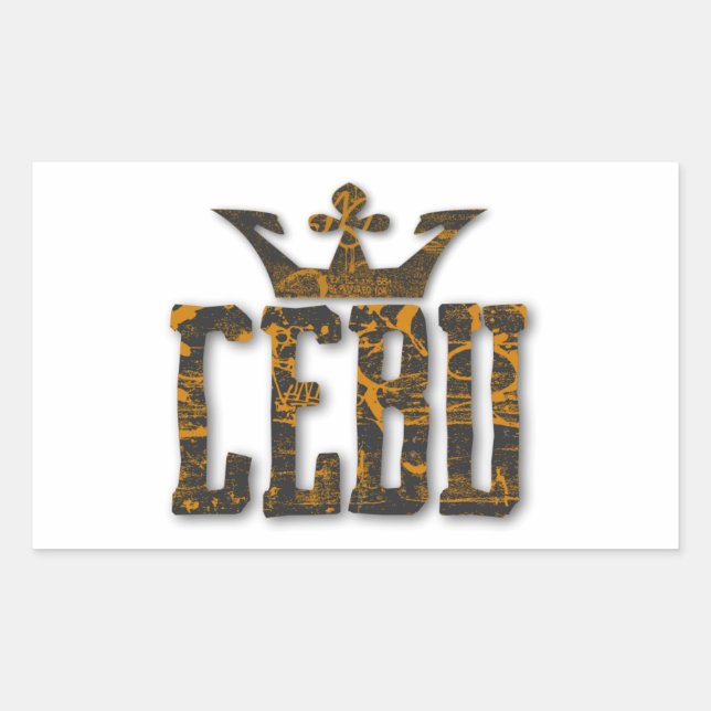 Cebu Royalty Rectangular Sticker (Front)