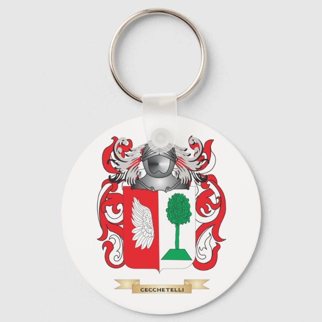 Cecchetelli Coat of Arms Key Ring (Front)