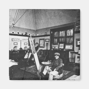 Cecil Aldin in his studio Magnet