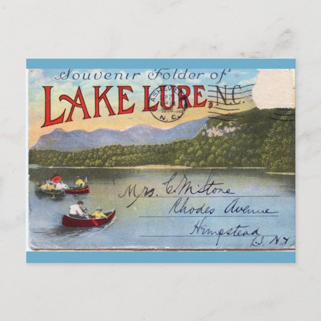 Cecil’s Travels Postcard Lake Lure (Front)