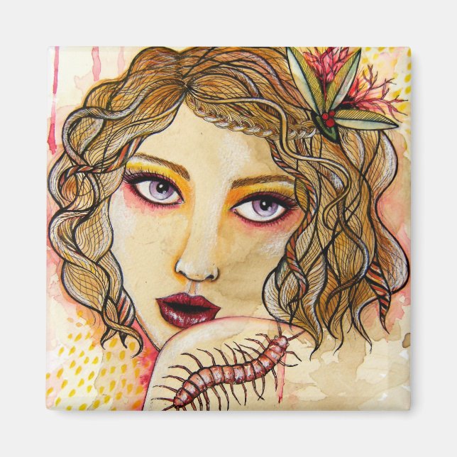 Cecilia and the Centipede Magnet (Front)