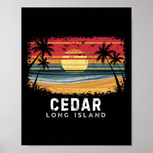Cedar Beach Long Island Surfboard Beach  Poster