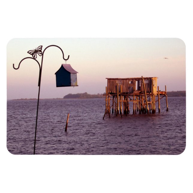 Cedar Key Bird Feeder Magnet (Horizontal)