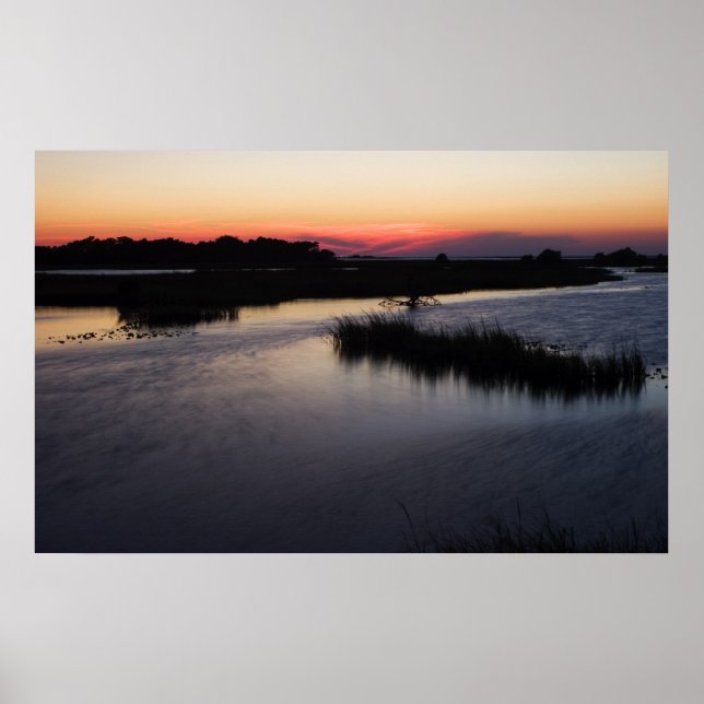 Cedar Key Breezy Sunset  Print (Front)