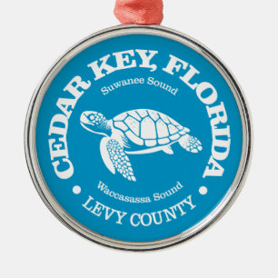 Cedar Key (sea turtle) Metal Ornament