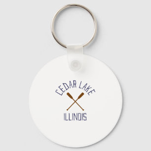 Cedar Lake Illinois Outdoors Vintage 1 Key Ring
