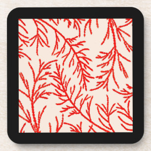 Cedar Leaves on a Coaster Set