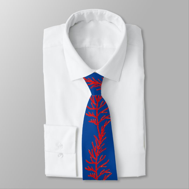 Cedar Leaves on a Neck Tie (Tied)