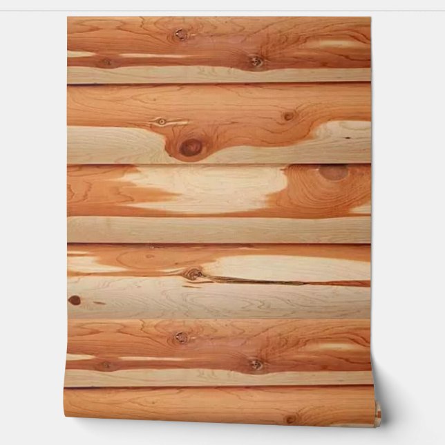 Cedar logs Log cabin  Wallpaper (Unrolling)