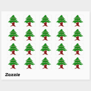 Cedar of Lebanon Square Sticker