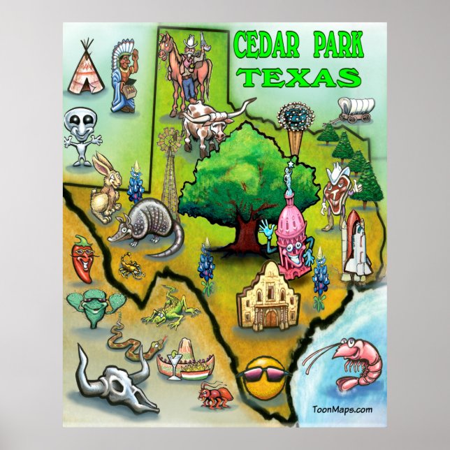 Cedar Park Texas Poster (Front)