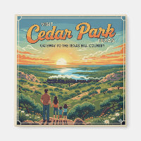 Cedar Park, Texas Vintage Travel Poster