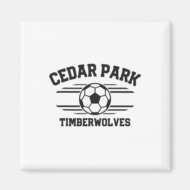 Cedar Park Timberwolves Soccer Ll 2025  Magnet (Front)