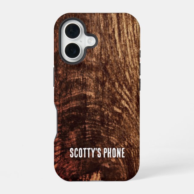 Cedar Planks | rustic wood grain pattern  iPhone 16 Case (Back)