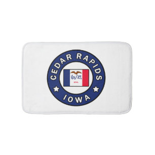 Cedar Rapids Iowa Bath Mat
