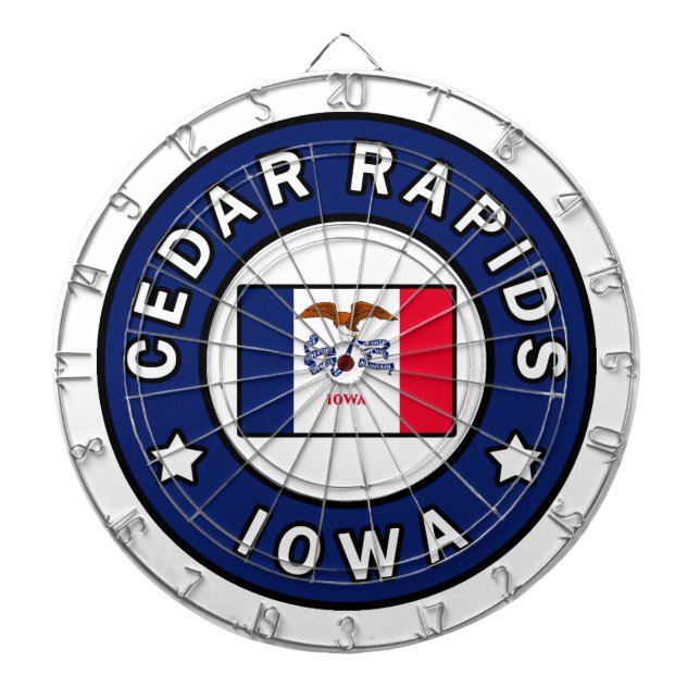 Cedar Rapids Iowa Dartboard (Front)