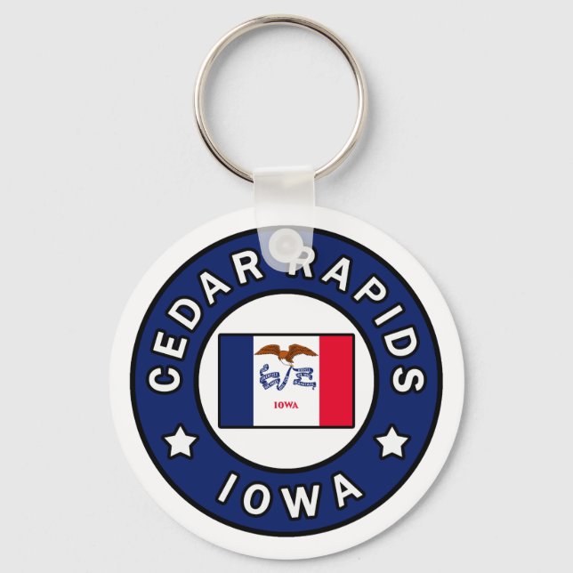 Cedar Rapids Iowa Key Ring (Front)