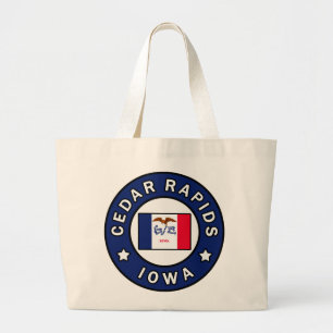 Cedar Rapids Iowa Large Tote Bag