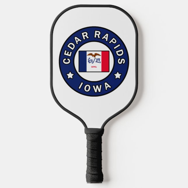 Cedar Rapids Iowa Pickleball Paddle (Front)