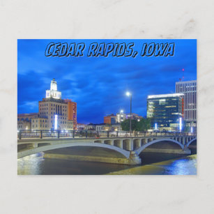 Cedar Rapids Iowa Postcard Travel Souvenir