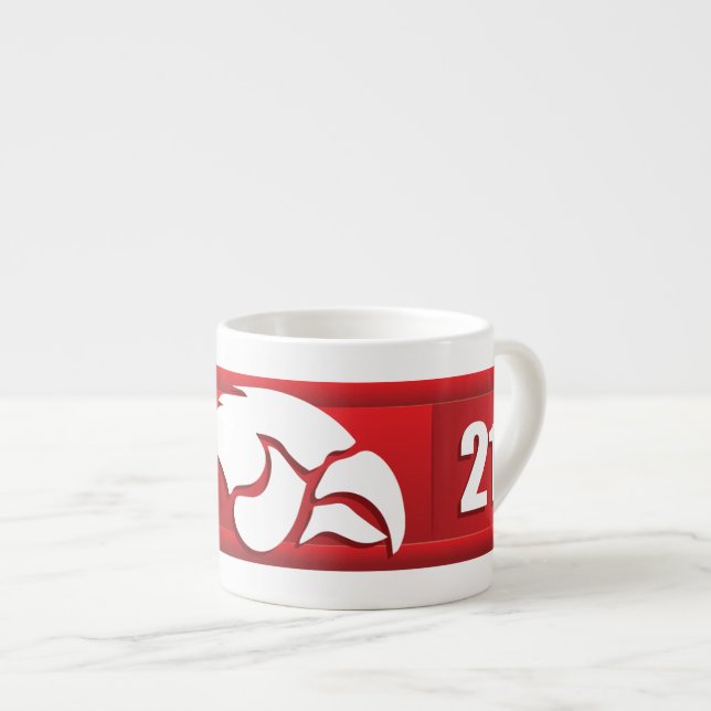 Cedar Springs Red Hawks #2 Espresso Cup (Front Right)