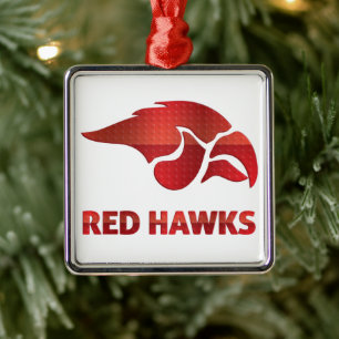 Cedar Springs Red Hawks #5 Metal Ornament