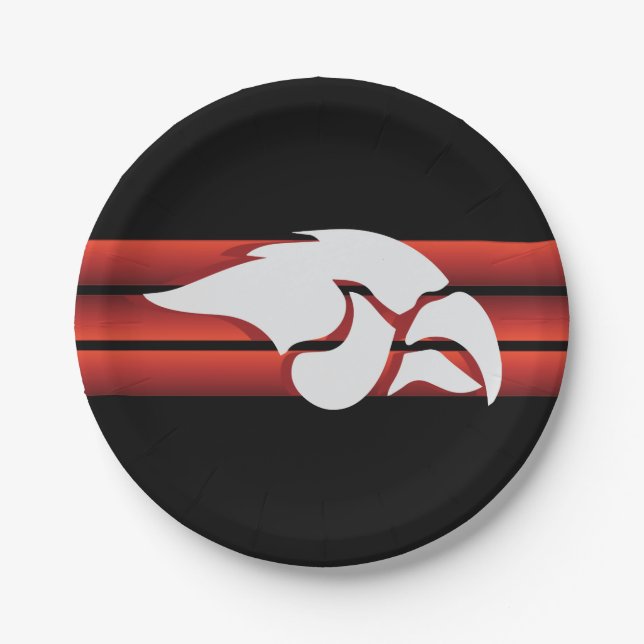 Cedar Springs Red Hawks #6 Paper Plate (Front)