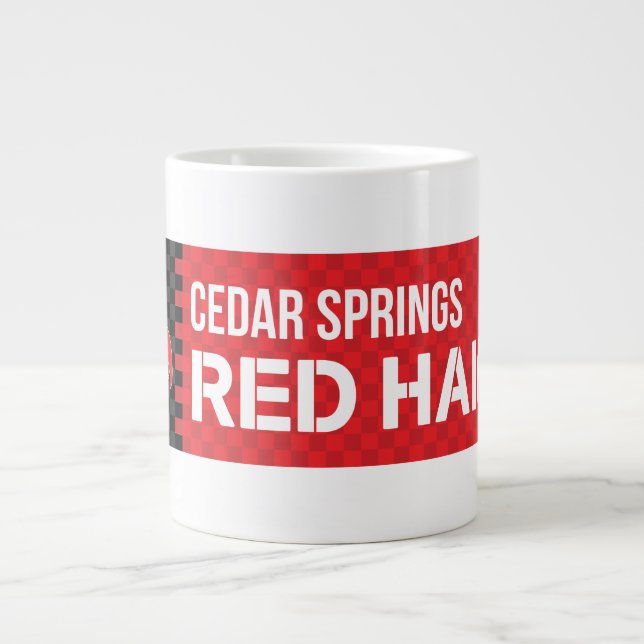 Cedar Springs Red Hawks Large Coffee Mug (Front)
