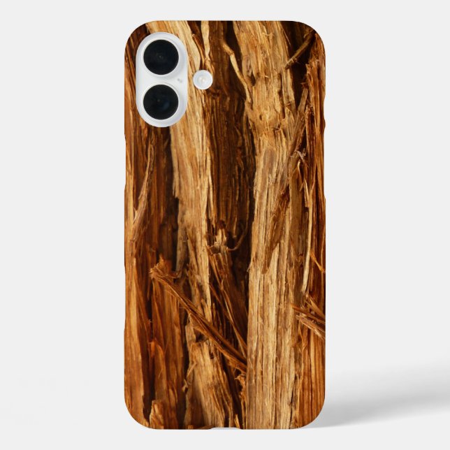 Cedar Textured Wooden Bark Look Case-Mate iPhone Case (Back)