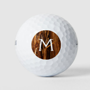 Cedar Textured Wooden Bark Look Golf Balls