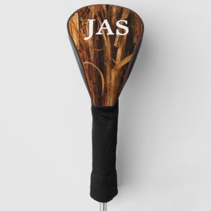 Cedar Textured Wooden Bark Look Golf Head Cover